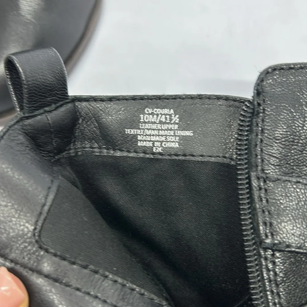 Crown Vintage Women's Black Leather Courla Ankle Bootie size 10M - Picture 12 of 13